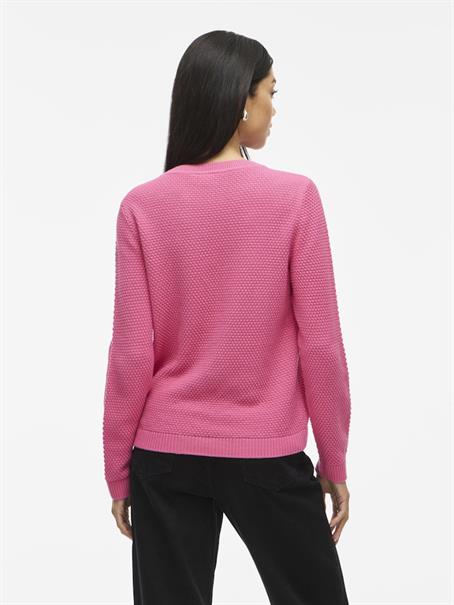 VIDALO O-NECK L/S KNIT TOP- NOOS sangria sunset