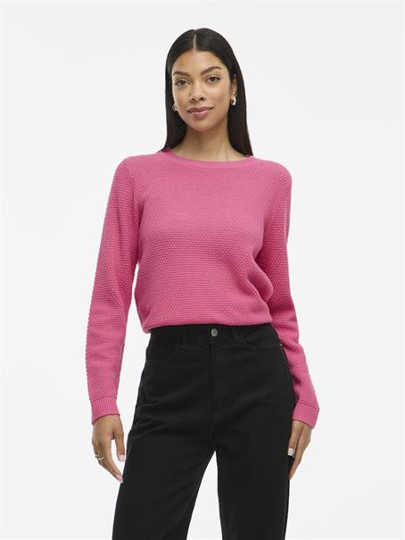 VIDALO O-NECK L/S KNIT TOP- NOOS sangria sunset