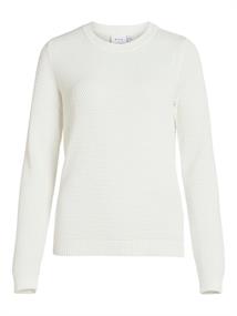 VIDALO O-NECK L/S KNIT TOP- NOOS white alyssum