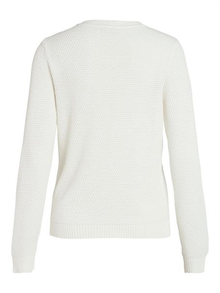 VIDALO O-NECK L/S KNIT TOP- NOOS white alyssum