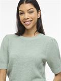 VIDALO O-NECK S/S KNIT TOP - NOOS blue surf