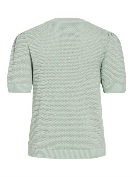 VIDALO O-NECK S/S KNIT TOP - NOOS blue surf