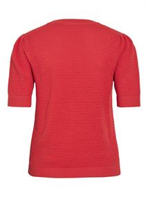 VIDALO O-NECK S/S KNIT TOP - NOOS hibiscus