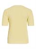 VIDALO O-NECK S/S KNIT TOP - NOOS pastel yellow