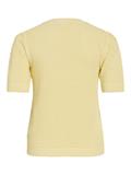 VIDALO O-NECK S/S KNIT TOP - NOOS pastel yellow