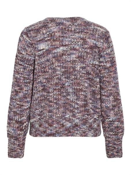 VIDIRMA REV V-NECK L/S KNIT TOP/1 bijou blue