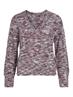 VIDIRMA REV V-NECK L/S KNIT TOP/1 bijou blue