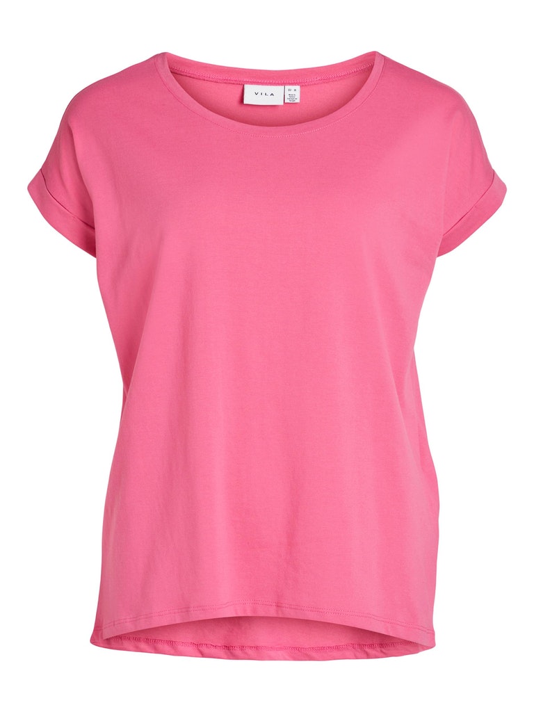 Vila Damen T-Shirt 14083083 Fandango Pink - größe