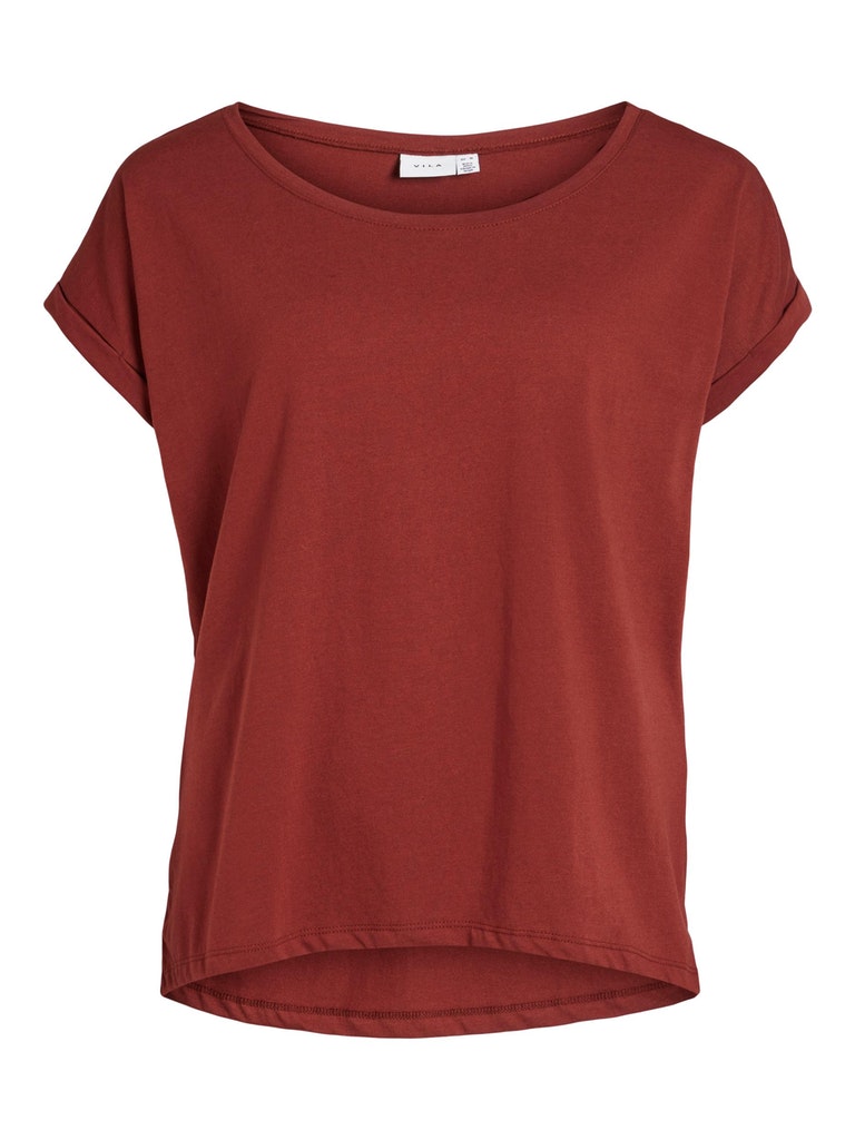 Vila Damen T-Shirt 14083083 Fired Brick - größe