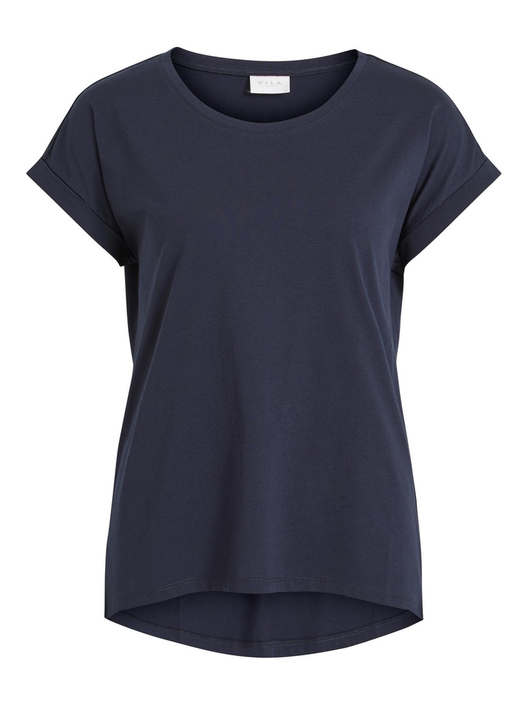 Vila Damen T-Shirt 14083083 Total Eclipse - rundhalsausschnitt