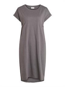 VIDREAMERS S/S KNEE DRESS medium grey melange