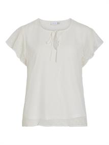 VIEDEE C/S V-NECK TOP - NOOS snow white