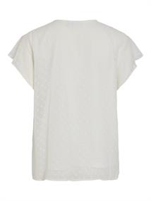VIEDEE C/S V-NECK TOP - NOOS snow white