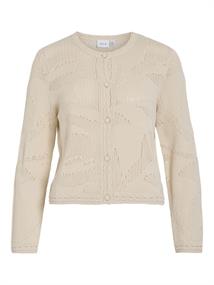 VIEILEEN O-NECK L/S KNIT CARDIGAN/PB birch