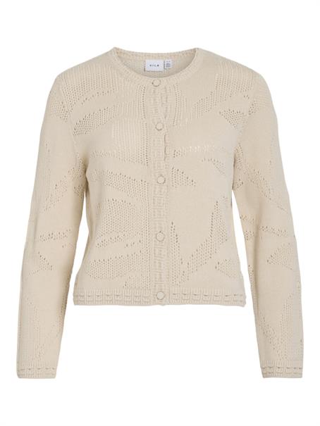 VIEILEEN O-NECK L/S KNIT CARDIGAN/PB birch