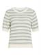 VIELINJA O-NECK 2/4 STRIPE KNIT TOP/R/1 snow white1