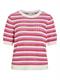 VIELINJA O-NECK 2/4 STRIPE KNIT TOP/R/1 snow white2
