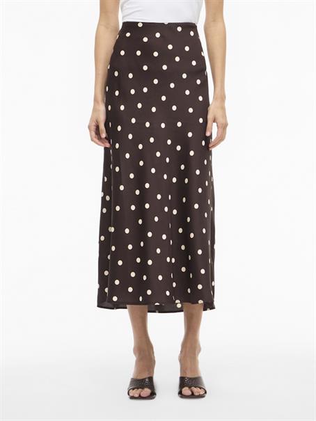 VIELLETTE HW MIDI SKIRT - NOOS coffee bean