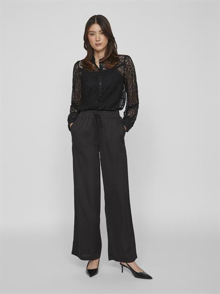 VIELLETTE HW WIDE PANTS-NOOS black