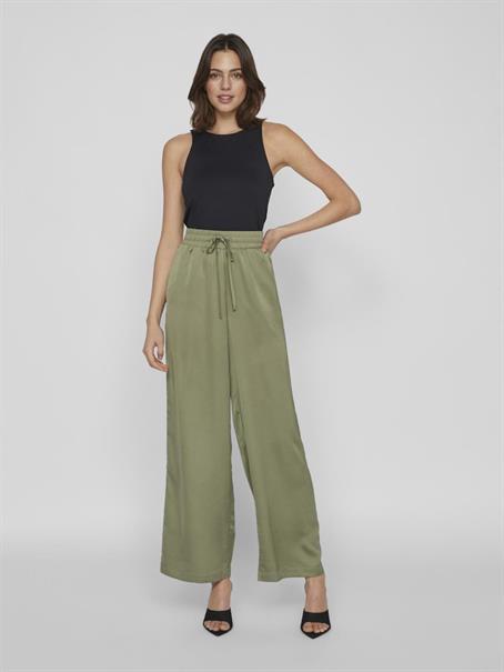 VIELLETTE HW WIDE PANTS-NOOS oil green