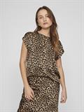 VIELLETTE S/S FULL SATIN TOP - NOOS caramel café