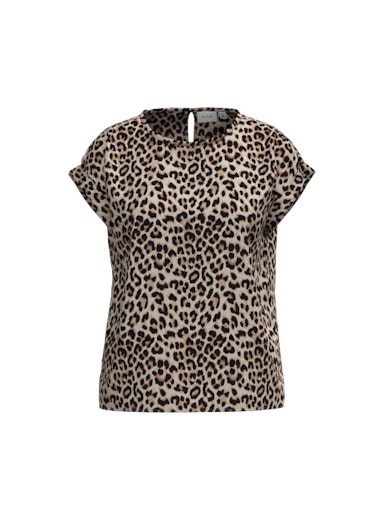 VIELLETTE S/S FULL SATIN TOP - NOOS caramel café