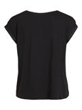 VIELLETTE S/S SATIN TOP - NOOS black