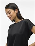 VIELLETTE S/S SATIN TOP - NOOS black