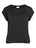 VIELLETTE S/S SATIN TOP - NOOS black