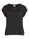 VIELLETTE S/S SATIN TOP - NOOS black