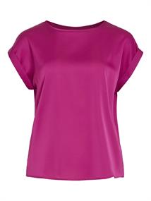 VIELLETTE S/S SATIN TOP - NOOS festival fuchsia