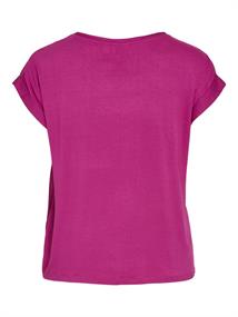 VIELLETTE S/S SATIN TOP - NOOS festival fuchsia