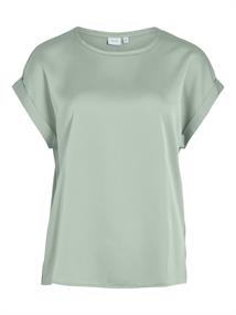 VIELLETTE S/S SATIN TOP - NOOS silt green