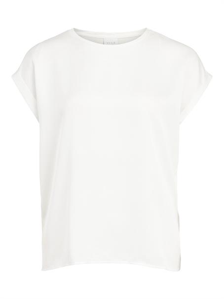 VIELLETTE S/S SATIN TOP - NOOS snow white