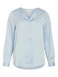 VIELLETTE V-NECK L/S SATIN SHIRT - NOOS nantucket breeze