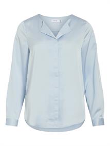 VIELLETTE V-NECK L/S SATIN SHIRT - NOOS nantucket breeze