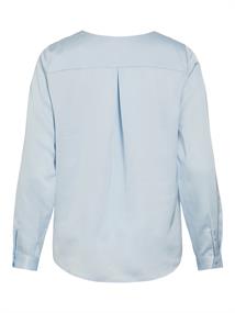 VIELLETTE V-NECK L/S SATIN SHIRT - NOOS nantucket breeze