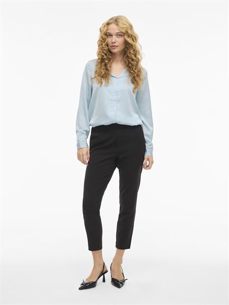 VIELLETTE V-NECK L/S SATIN SHIRT - NOOS nantucket breeze