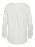 VIELLETTE V-NECK L/S SATIN SHIRT - NOOS snow white