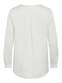 VIELLETTE V-NECK L/S SATIN SHIRT - NOOS snow white