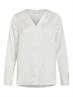 VIELLETTE V-NECK L/S SATIN SHIRT - NOOS snow white