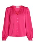 VIELLETTE V-NECK L/S SHIRT - NOOS pink yarrow