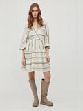 VIETNI 3/4 SLEEVE SHORT WRAP DRESS cloud dancer 1