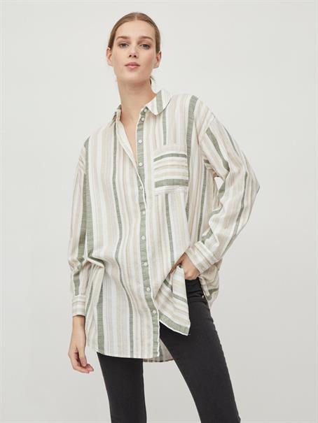VIETNI L/S LONG SHIRT cloud dancer