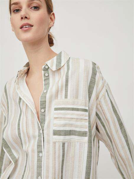 VIETNI L/S LONG SHIRT cloud dancer