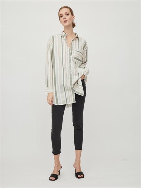 VIETNI L/S LONG SHIRT cloud dancer