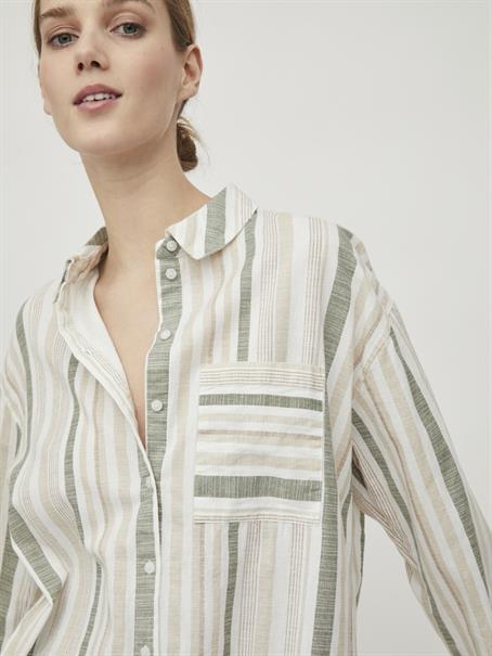 VIETNI L/S LONG SHIRT cloud dancer