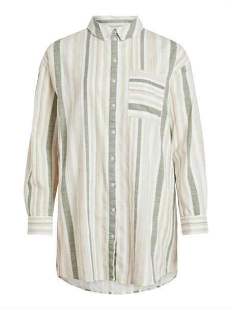 VIETNI L/S LONG SHIRT cloud dancer