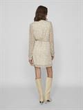 VIFALIA SMOCK V-NECK L/S DRESS - NOOS birch