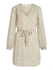 VIFALIA SMOCK V-NECK L/S DRESS - NOOS birch